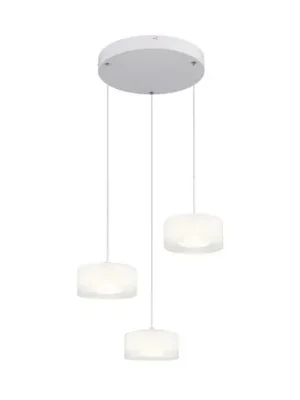 Belinda LED závěsné světlo, Ø 40 cm, bílé, 3 světla, sklo Nízká Cena