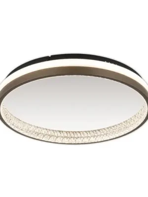 Přímo Od Výrobce LED stropní svítidlo Della, Ø 40 cm, tmavě šedá, kov