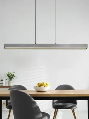 Bezpečná Platba Závěsné světlo LED Ethan, šedé, kov, 150 cm, výsuvné