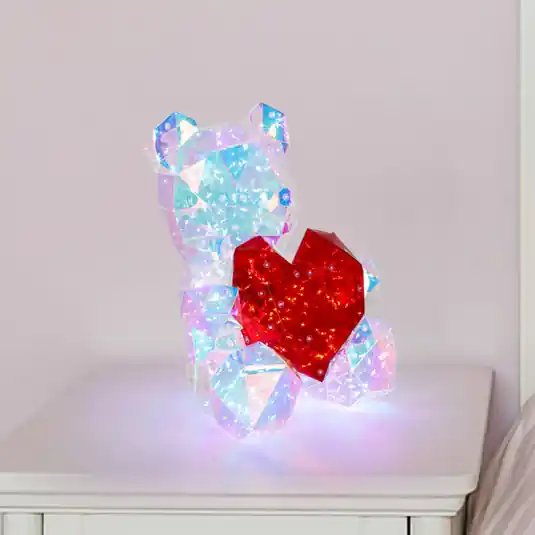 Expresní Doručení LED stolní lampa Brondar medvěd, červená, výška 32 cm
