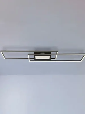 LED stropní svítidlo Saunders, délka 96 cm, černé, 3D efekt Časově Omezené