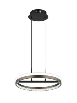 Ověřený Závěsné světlo Della LED, Ø 40 cm, tmavě šedá, kovová