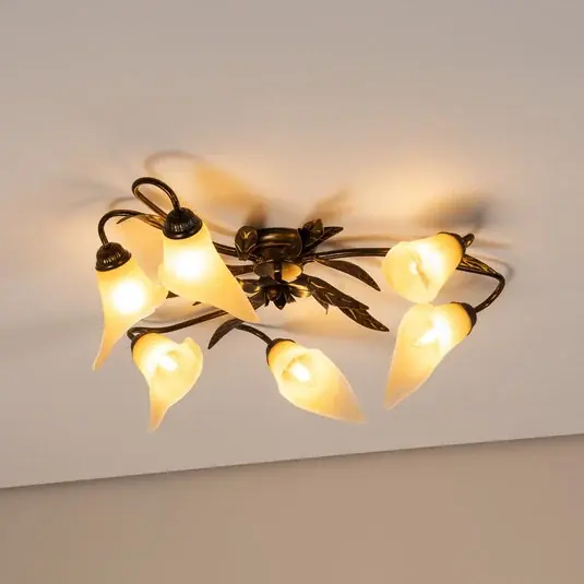 Stropní svítidlo Alga, 6 světel, železo, sklo, Florentine Top Prodej