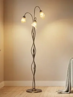 Stojací lampa Alga, 3 světla, železo, sklo, Florentine Vysoce Kvalitní