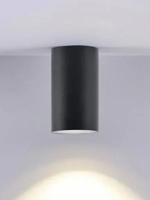 Svítidlo CAN, černé, IP44, Ø 6 cm, kov, GU10 Časově Omezené