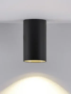 Svítidlo CAN, černé, IP20, Ø 6 cm, kov, GU10 Časově Omezené