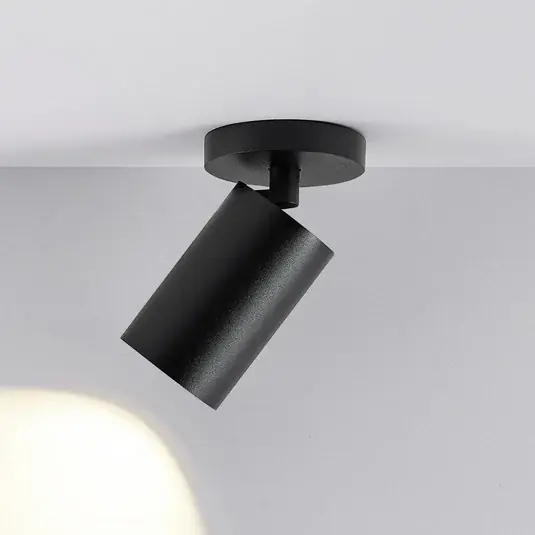 Ověřený Stropní bodové osvětlení CAN TILT, černé, Ø 8 cm, 1 světlo, kovové GU10