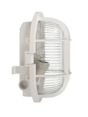 Vrácení Zdarma Vlhkotěsná lampa Sotano Retro bílá 19 x 12 cm IP44 plast
