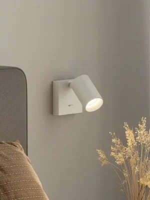 Nástěnné bodové svítidlo CAN TILT, bílé, 10 x 10 cm, kov, spínač GU10 Rychlé Dodání