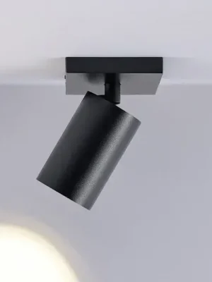 Ihned K Objednání Stropní bodové osvětlení CAN TILT, černé, 11 x 9 cm, 1 světlo, kovové GU10