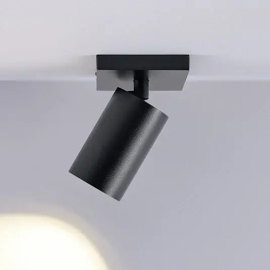 Ihned K Objednání Stropní bodové osvětlení CAN TILT, černé, 11 x 9 cm, 1 světlo, kovové GU10