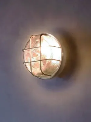 Sotano Retro lampa odolná proti vlhkosti, šedá, Ø 18 cm, plast IP44 Top Prodej