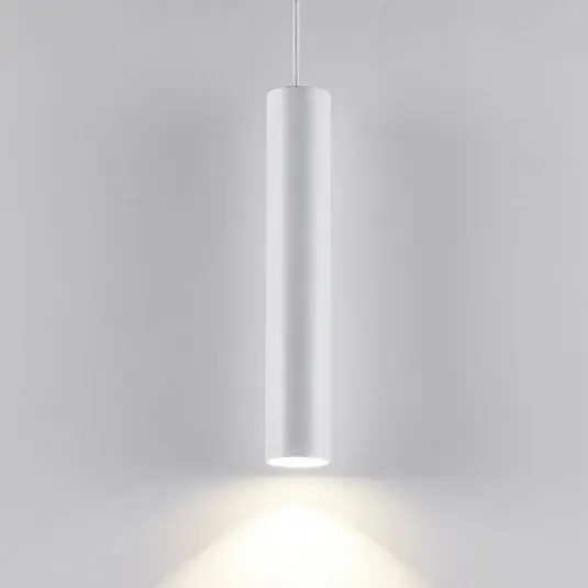 Závěsné světlo CAN, bílé, výška 35 cm, Ø 6 cm, kov, GU10 Originální