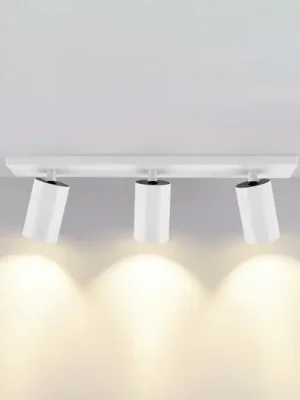 Vrácení Zdarma Stropní bodové osvětlení CAN TILT, bílé, 48 x 9 cm, tříplamenné, kovové GU10