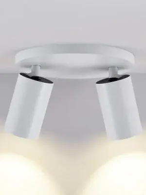 Ihned K Objednání Stropní bodové osvětlení CAN TILT, bílé, Ø 20 cm, 2 světla, kov, GU10