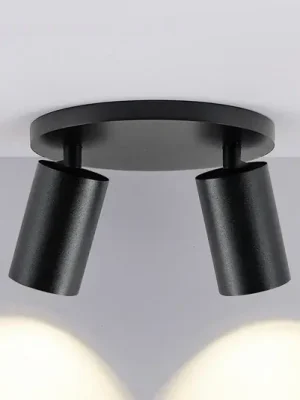 Nízká Cena Stropní bodové osvětlení CAN TILT, černé, Ø 20 cm, 2 světla, kovové GU10