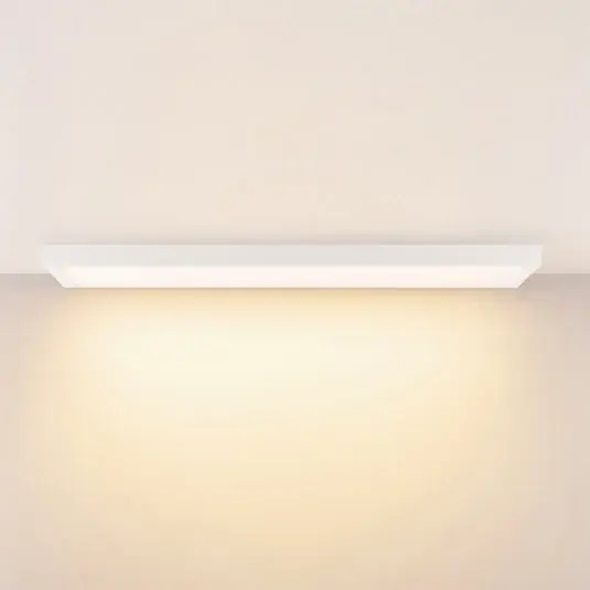 Časově Omezené LED panel PRO OFFICE SANO, 123 x 33 cm, DALI bílý kov CCT