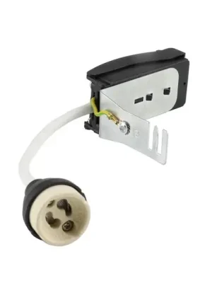 Zlevněný Zásuvka GU10 s distančním rámečkem, bílá, kabel 10 cm max. 35 W