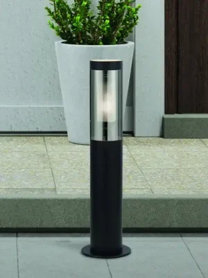 Nakupujte Hned Podstavné svítidlo, IP44, černé, výška 45 cm, kovové
