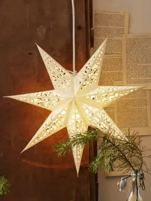 Krajková papírová hvězda, Ø 45 cm, bílá, bez osvětlení Expresní Doručení