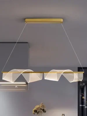 Jen Po Omezenou Doba Závěsné světlo Velas LED, dlouhé, zlatá barva, kov, plast