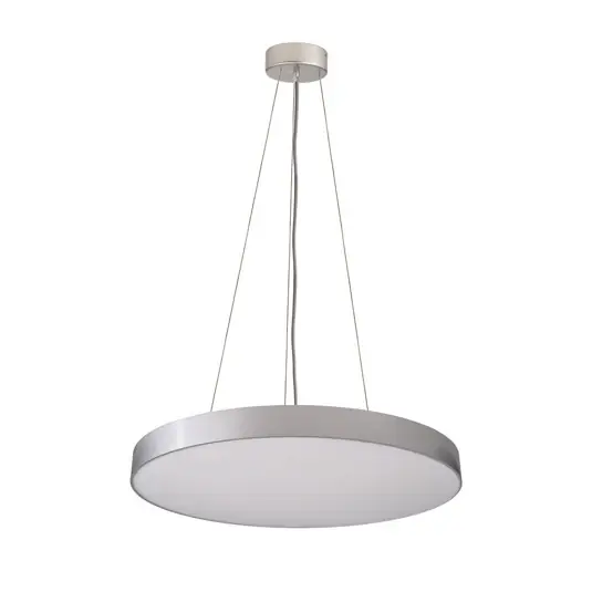 Závěsné světlo Menkar LED, stříbrná barva, Ø 80 cm, CCT, nahoru/dolů Značkový