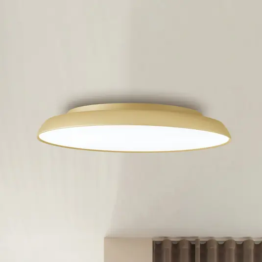 Bezpečná Platba LED stropní svítidlo Art, Ø 45 cm, krémově zlatá, kov