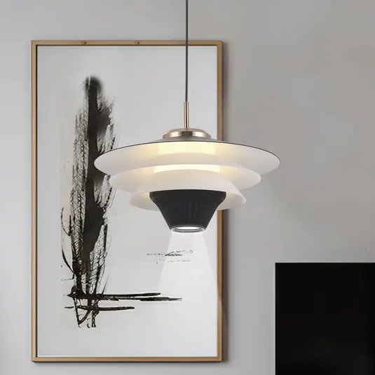 Nejlepší Cena Závěsné světlo LED Manley, černé/bílé, Ø 22 cm, kov