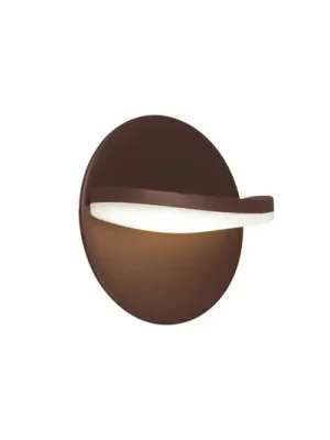 Expresní Doručení Venkovní nástěnné svítidlo LED Letty, hnědé, Ø 18 cm, kov, IP65