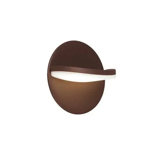 Expresní Doručení Venkovní nástěnné svítidlo LED Letty, hnědé, Ø 18 cm, kov, IP65