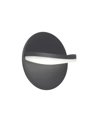 Must-Have Venkovní nástěnné svítidlo LED Letty, tmavě šedé, Ø 18 cm, kov, IP65
