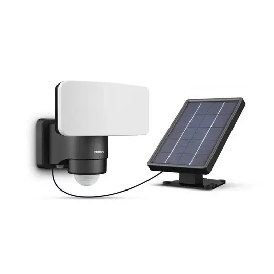 Dokud Zásoby Vydrží Philips LED solární venkovní bodové osvětlení Tylus, černé 3 000 K, senzor
