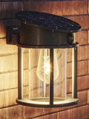 Aktuální Philips LED solární venkovní nástěnné svítidlo Geri UE Sensor, kulaté, IP44