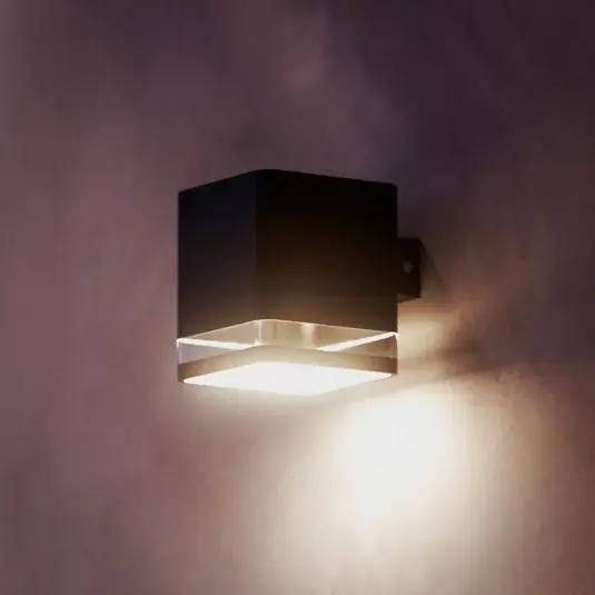 Autentický Philips LED solární venkovní nástěnné svítidlo Virona, černé, IP44