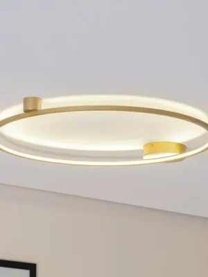 Časově Omezené LED stropní svítidlo Saturno, zlaté, Ø 80 cm, kov, 4 000 K