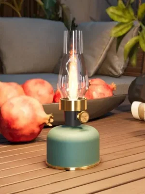 Sleva Calex LED stolní lampa Lavinio, zelená, stmívač