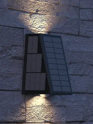 Cenový Hit Calex Solární LED venkovní nástěnné svítidlo Matera, up/down, černé