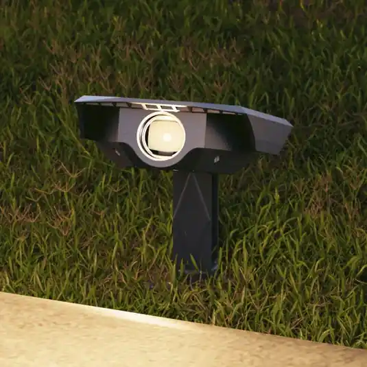 Rychlé Dodání Calex LED solární zemní bodový reflektor Padoa, balení po 2 ks, černý