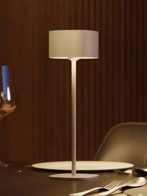 Tovární Cena Calex LED stolní lampa Serino, písková, hliník, 2 700 K