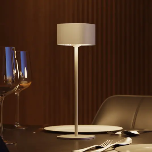 Tovární Cena Calex LED stolní lampa Serino, písková, hliník, 2 700 K