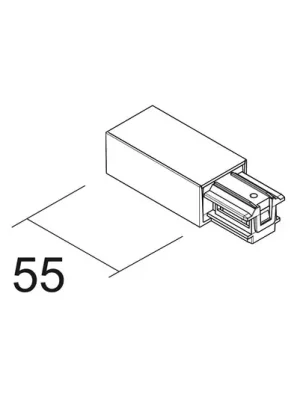 Cenový Hit Ivela napájení vpravo SQUARE 48 V, bílá, plast