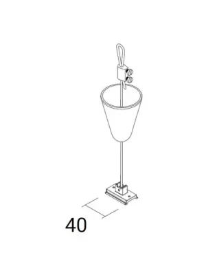 Ivela závěs SQUARE 48 V, černý, výška závěsu 200 cm Oblíbený