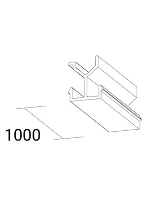 Ivela kryt SQUARE 48 V lišta, černá, délka 100 cm Značkový
