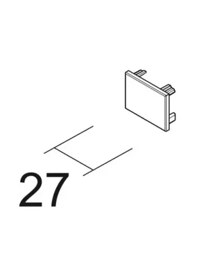 Zlevněný Ivela Koncovka SQUARE 48 V lišta, bílá, plast
