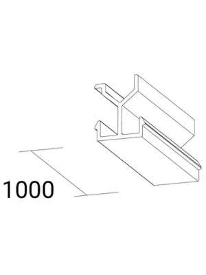Ivela kryt SQUARE 48 V lišta, bílá, délka 100 cm Bezpečná Platba